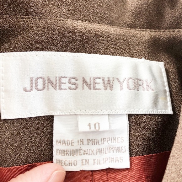 Jones New York Vintage 90s Women’s Brown Button-Up Blazer Size 10 - Picture 9 of 13